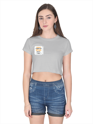 Personalized Minimalist Female Crop Top Dtg with Custom Name