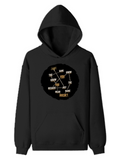 Pullover Hoodie | Unisex Regular Fit | Cotton Blend Tri-Layer | All-Season Comfort, Ribbed Cuffs | Adults | Personalized | Typography | Self-knowledge | Everyday | Confident | Know The Game - front - Black - mockup 1