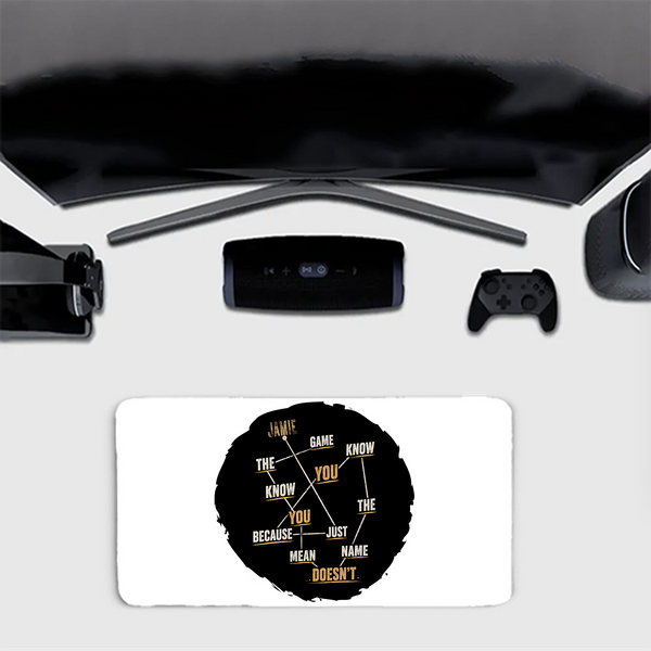 Gaming Pad | Extended Sizes 60x30cm & 80x33cm | 3mm Thick Skid-Proof Base | Smooth Control & Fade-Proof | Unisex | Personalized | Typography | Self-knowledge | Everyday | Confident | Know The Game