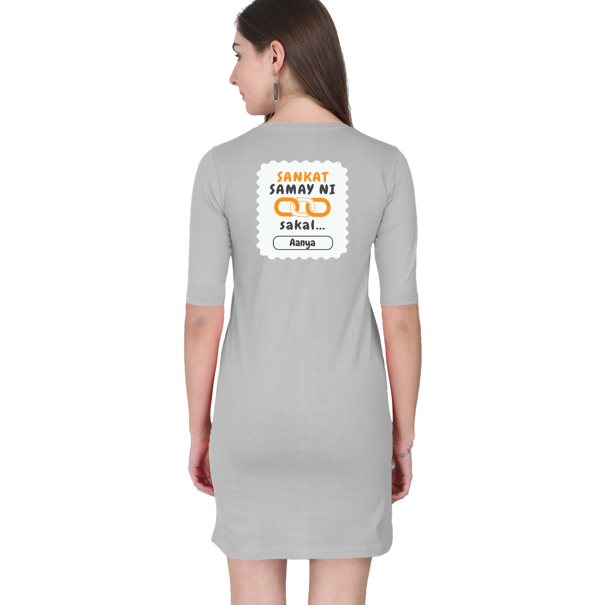 Personalized Minimalist T-Shirt with Custom Name - Female T Shirt Dress Dtf T-Shirt
