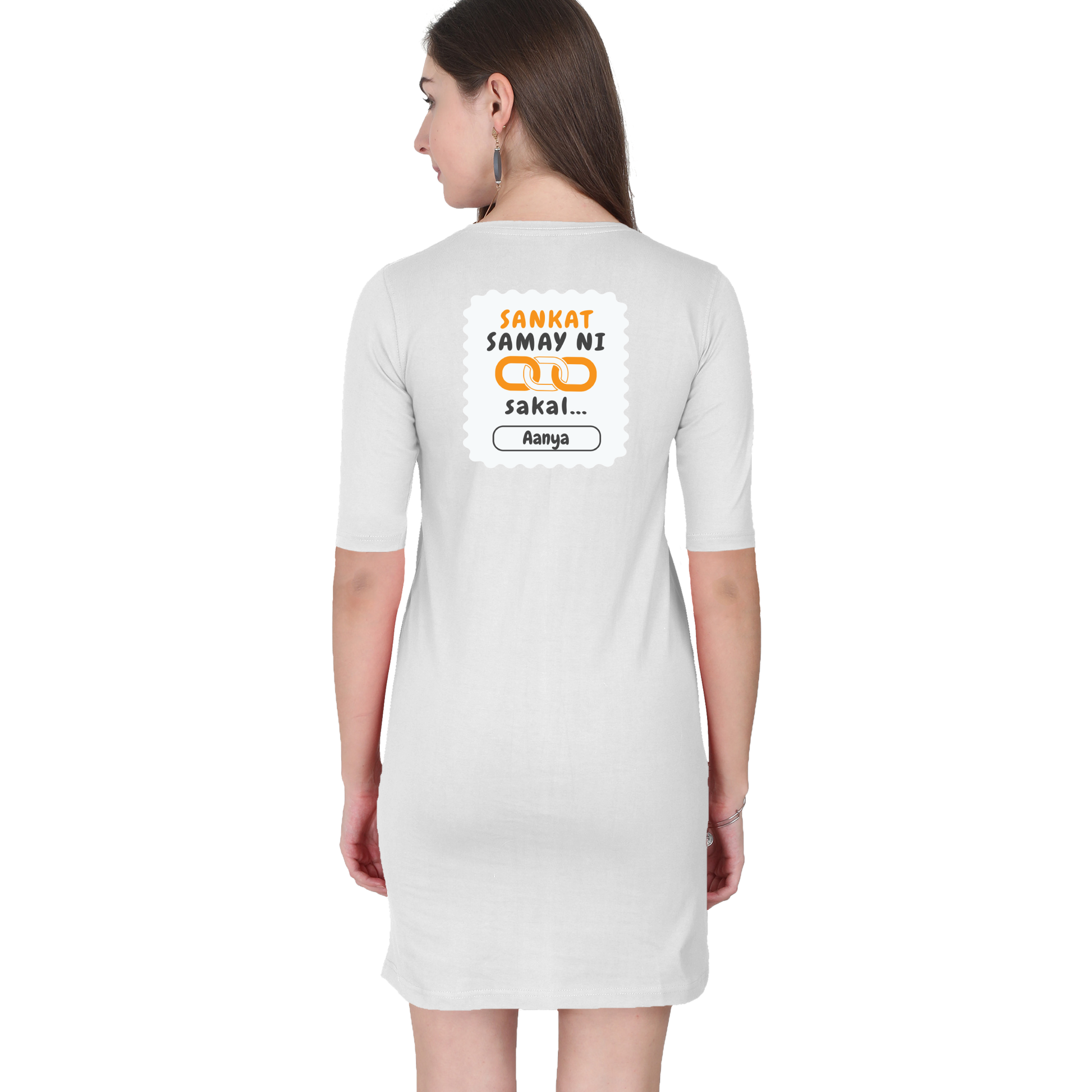 Personalized Minimalist T-Shirt with Custom Name - Female T Shirt Dress Dtf T-Shirt
