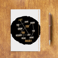 Sketchbook | A5 Size | 140 GSM Paper | Spiral Bound | Unisex | Personalized | Typography | Self-knowledge | Everyday | Confident | Know The Game - back - White - mockup 2