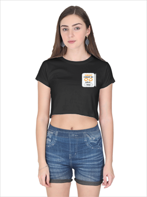 Personalized Minimalist Female Crop Top Embroidery with Custom Name