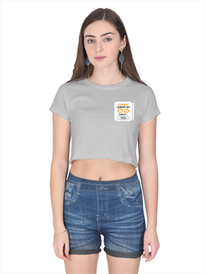 Personalized Minimalist Female Crop Top Embroidery with Custom Name