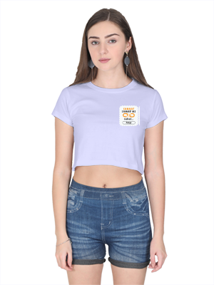 Personalized Minimalist Female Crop Top Embroidery with Custom Name