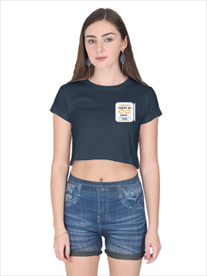 Personalized Minimalist Female Crop Top Embroidery with Custom Name