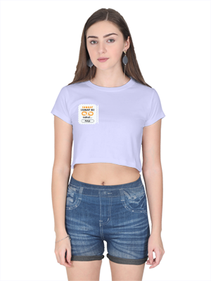 Personalized Minimalist Female Crop Top Embroidery with Custom Name