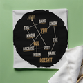 Cloth Napkin | Standard Dining Size | 100% Polyester | Soft, Durable, Hemmed | Unisex | Personalized | Typography | Self-knowledge | Everyday | Confident | Know The Game - front - White - mockup 1