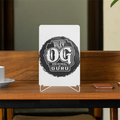 Acrylic Display Stand | 4x6 Inch | Clear Acrylic | Tabletop Display | Unisex | Personalized | Typography | Identity | Everyday | Confident | Call Me OG Guru - front - White - mockup 1