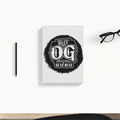 Daily Planner | 3-Month Undated | Soft-Bound | 204 Pages, Dotted Notes | Unisex Adult | Personalized | Typography | Identity | Everyday | Confident | Call Me OG Guru - back - White - mockup 2