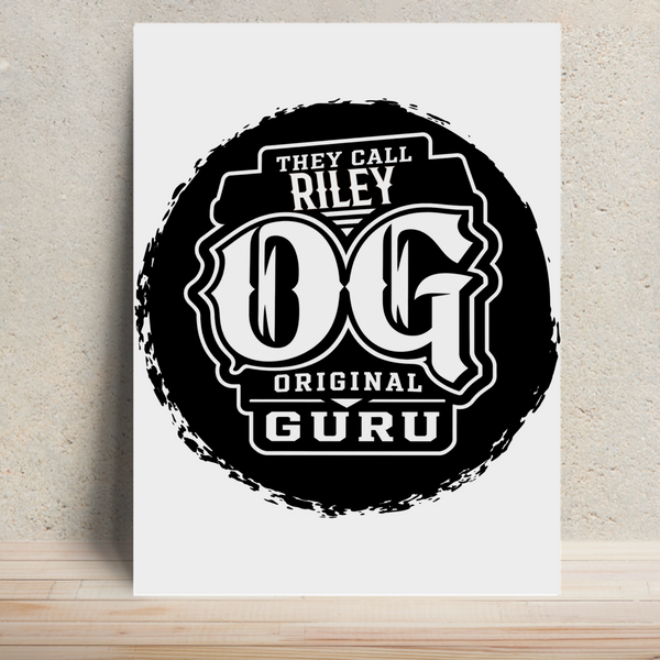 Metal Posters | 8x11.7 & 11.7x15.7 Inches | 1mm Thick Metal | Magnetic Mount | Waterproof | Glossy Finish | Home Decor | Personalized | Typography | Identity | Everyday | Confident | Call Me OG Guru