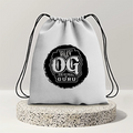 Drawstring Bag | 280 GSM | Durable Cotton | Secure Closure | Unisex | Personalized | Typography | Identity | Everyday | Confident | Call Me OG Guru - front - mockup 1