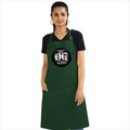 Apron | One Size Adjustable Fit | Cotton Drill Fabric | Two Pockets, Double-Stitched | Unisex Adults | Personalized | Typography | Identity | Everyday | Confident | Call Me OG Guru - front - Bottle Green - mockup 1