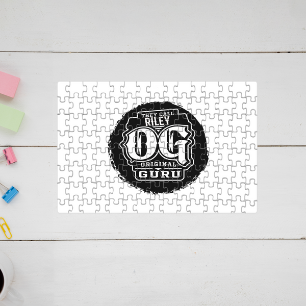 Jigsaw Puzzle | 120 Pieces A4 Size | Recycled Paper Semi-Glossy Finish | Fade-Proof Engaging Entertainment | Unisex | Personalized | Typography | Identity | Everyday | Confident | Call Me OG Guru - front - mockup 1