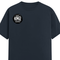 Female Classic Crew T-Shirt | Regular Fit | 180 GSM Bio-Washed Cotton Blend | Pre-Shrunk, Double-Stitched | Women | Personalized | Typography | Identity | Everyday | Confident | Call Me OG Guru - right pocket - Navy Blue - mockup 4