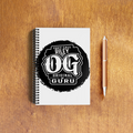 A5 Notepad | 120 Pages, Ruled/Unruled | 70 GSM Natural Shade Paper, 300 GSM Cover | Wire Bound | Everyday Use | Personalized | Typography | Identity | Everyday | Confident | Call Me OG Guru - front_3 - White - mockup 5