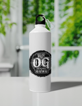Sipper Bottle | 750 ml Unisex | Aluminum | Clip Cap | Fade-Proof | Personalized | Typography | Identity | Everyday | Confident | Call Me OG Guru - front - White - mockup 1