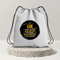 Drawstring Bag | 280 GSM | Durable Cotton | Secure Closure | Unisex | Personalized | Typography | Humor | Sarcasm | Everyday | Sarcastic | Not So Nice - front - mockup 1