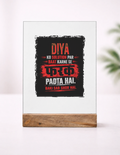Acrylic Photo Frame with Stand | 5x7 Inch | Acrylic & Wood | UV Printed Tabletop Display | Universal | Personalized | Typography | Motivation | Problem Solving | Everyday | Assertive | No Nonsense Attitude - front_1 - mockup 2
