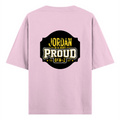 Oversized Standard T-Shirt | Unisex Relaxed Fit | 100% Super Combed Cotton | Soft, Breathable, Durable | Adult | Personalized | Typography | Generational Identity | Youth Culture | Assertive | Proud Gen Z - back - Light Baby Pink - mockup 2