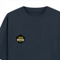 Oversized Standard T-Shirt | Unisex Relaxed Fit | 100% Super Combed Cotton | Soft, Breathable, Durable | Adult | Personalized | Typography | Generational Identity | Youth Culture | Assertive | Proud Gen Z - left pocket - Navy Blue - mockup 3
