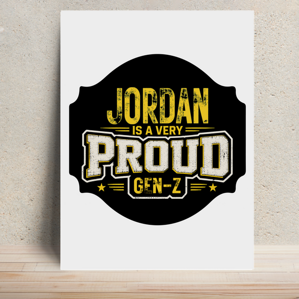 Metal Posters | 8x11.7 & 11.7x15.7 Inches | 1mm Thick Metal | Magnetic Mount | Waterproof | Glossy Finish | Home Decor | Personalized | Typography | Generational Identity | Youth Culture | Assertive | Proud Gen Z