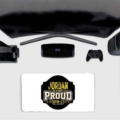 Gaming Pad | Extended Sizes 60x30cm & 80x33cm | 3mm Thick Skid-Proof Base | Smooth Control & Fade-Proof | Unisex | Personalized | Typography | Generational Identity | Youth Culture | Assertive | Proud Gen Z - front_80x33cm - mockup 1