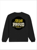 Oversized Sweatshirt | Relaxed Fit Unisex | 90% Cotton 10% Polyester 400 GSM | Pre-Shrunk Drop Shoulder | Unisex | Personalized | Typography | Generational Identity | Youth Culture | Assertive | Proud Gen Z - back - Black - mockup 2