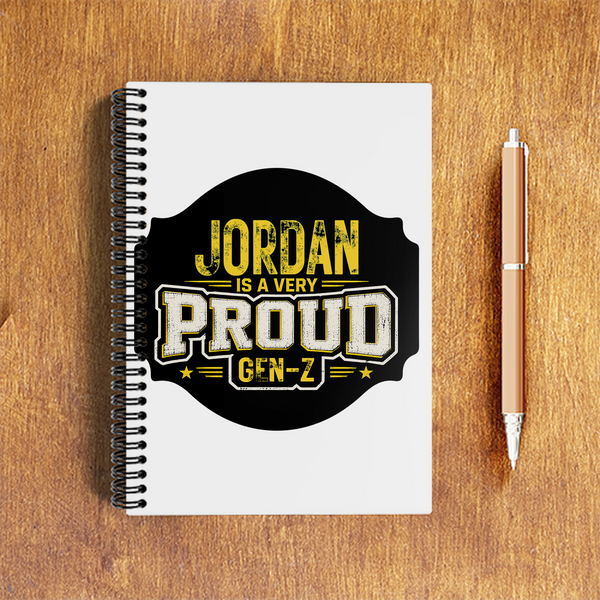 A5 Notepad | 120 Pages, Ruled/Unruled | 70 GSM Natural Shade Paper, 300 GSM Cover | Wire Bound | Everyday Use | Personalized | Typography | Generational Identity | Youth Culture | Assertive | Proud Gen Z