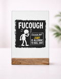Acrylic Photo Frame with Stand | 5x7 Inch | Acrylic & Wood | UV Printed Tabletop Display | Universal | Personalized | Typography | Sarcasm | Humor | Everyday | Humorous | Allergic To Bullshit - front_1 - mockup 2