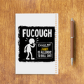 Sketchbook | A5 Size | 140 GSM Paper | Spiral Bound | Unisex | Personalized | Typography | Sarcasm | Humor | Everyday | Humorous | Allergic To Bullshit - back - White - mockup 2