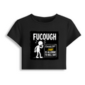 Female Baby Tee | Cropped Fit | Cotton Spandex Blend | Stretchy & Breathable | Women | Personalized | Typography | Sarcasm | Humor | Everyday | Humorous | Allergic To Bullshit - front - Black - mockup 1