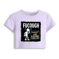 Female Baby Tee | Cropped Fit | Cotton Spandex Blend | Stretchy & Breathable | Women | Personalized | Typography | Sarcasm | Humor | Everyday | Humorous | Allergic To Bullshit - front - Lavender - mockup 1