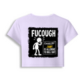 Female Baby Tee | Cropped Fit | Cotton Spandex Blend | Stretchy & Breathable | Women | Personalized | Typography | Sarcasm | Humor | Everyday | Humorous | Allergic To Bullshit - back - Lavender - mockup 2