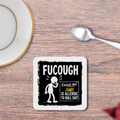 Coasters | 3mm MDF Board | Super Glossy Finish, Durable | Unisex | Personalized | Typography | Sarcasm | Humor | Everyday | Humorous | Allergic To Bullshit - front_2 - White - mockup 2
