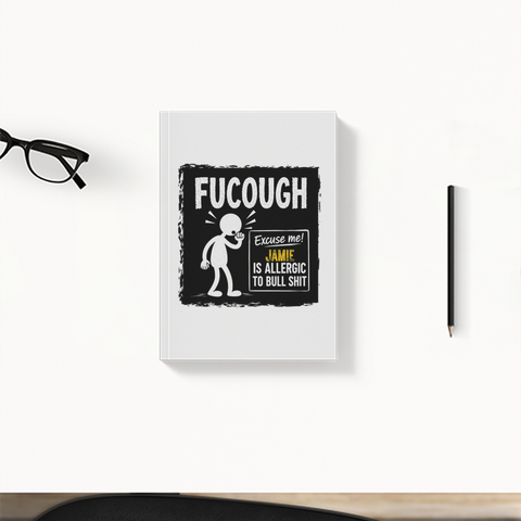 Daily Planner | 3-Month Undated | Soft-Bound | 204 Pages, Dotted Notes | Unisex Adult | Personalized | Typography | Sarcasm | Humor | Everyday | Humorous | Allergic To Bullshit - front - White - mockup 1