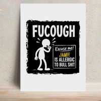 Metal Posters | 8x11.7 & 11.7x15.7 Inches | 1mm Thick Metal | Magnetic Mount | Waterproof | Glossy Finish | Home Decor | Personalized | Typography | Sarcasm | Humor | Everyday | Humorous | Allergic To Bullshit