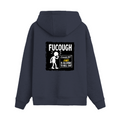 Oversized Hoodie | Relaxed Fit Unisex | 400 GSM Cotton Blend | Pre-Shrunk Warmth & Comfort | Adults | Personalized | Typography | Sarcasm | Humor | Everyday | Humorous | Allergic To Bullshit - back - Navy Blue - mockup 2