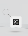 Keychain | Rectangle Square Slim | Durable Acrylic | Fade-Proof Glossy Finish | Unisex | Personalized | Typography | Sarcasm | Humor | Everyday | Humorous | Allergic To Bullshit - front_Square - Square - White - mockup 1