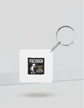 Keychain | Rectangle Square Slim | Durable Acrylic | Fade-Proof Glossy Finish | Unisex | Personalized | Typography | Sarcasm | Humor | Everyday | Humorous | Allergic To Bullshit - back_Square - White - mockup 2