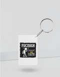 Keychain | Rectangle Square Slim | Durable Acrylic | Fade-Proof Glossy Finish | Unisex | Personalized | Typography | Sarcasm | Humor | Everyday | Humorous | Allergic To Bullshit - back_Rectangle - White - mockup 4