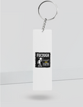 Keychain | Rectangle Square Slim | Durable Acrylic | Fade-Proof Glossy Finish | Unisex | Personalized | Typography | Sarcasm | Humor | Everyday | Humorous | Allergic To Bullshit - back_Slim - White - mockup 6