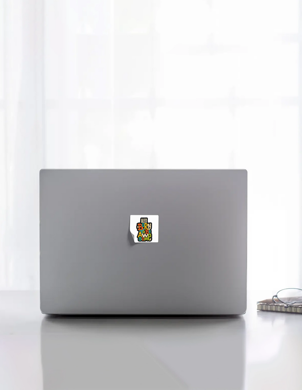 Stickers | Various Sizes | 100 Microns Matte Laminated | Die-Cut, Indoor/Outdoor Durable | Unisex | Personalized | Typography | Positivity | Self-worth | Birthdays | Positive | Born To Be Awesome - front_2x2 - 2x2 - mockup 1