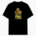 Cotton Stretch T-Shirt | Unisex Fit | 95% Cotton 5% Spandex | Breathable Flexible Durable | Adults | Personalized | Typography | Positivity | Self-worth | Birthdays | Positive | Born To Be Awesome - front - Black - mockup 1