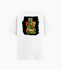 Cotton Stretch T-Shirt | Unisex Fit | 95% Cotton 5% Spandex | Breathable Flexible Durable | Adults | Personalized | Typography | Positivity | Self-worth | Birthdays | Positive | Born To Be Awesome - back - White - mockup 2