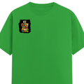 Female Classic Crew T-Shirt | Regular Fit | 180 GSM Bio-Washed Cotton Blend | Pre-Shrunk, Double-Stitched | Women | Personalized | Typography | Positivity | Self-worth | Birthdays | Positive | Born To Be Awesome - right pocket - Flag Green - mockup 4