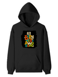 Pullover Hoodie | Unisex Regular Fit | Cotton Blend Tri-Layer | All-Season Comfort, Ribbed Cuffs | Adults | Personalized | Typography | Positivity | Self-worth | Birthdays | Positive | Born To Be Awesome - front - Black - mockup 1