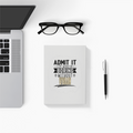 Notebook Journal | A5 Size | 300 GSM Cover, 70 GSM Eco-Friendly Pages | Soft Bound, Ruled/Unruled | Unisex | Personalized | Typography | Humor | Self-referential Statements | Everyday | Playful | Boring Without Me - back - White - mockup 2