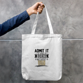 Tote Bag Zipper | Unisex | 100% Cotton Canvas | Zipper Closure, Long Handles | Everyday Use | Personalized | Typography | Humor | Self-referential Statements | Everyday | Playful | Boring Without Me - front - mockup 1