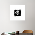 Acrylic Poster | Glossy 3mm Acrylic | Stick-On Wall Decor | Frameless | Unisex | Personalized | Typography | Attitude | Humor | Everyday | Defiance | Desi Savage Warning - front_4 - 16x16In - White - mockup 4